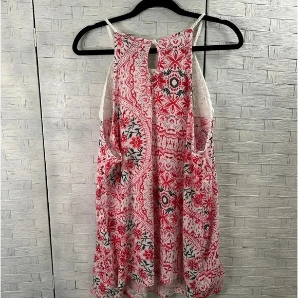 Torrid Crochet Tank top NWT pink & green plus size2X pit-pit 22” shoulder-hem31” - Picture 5 of 6